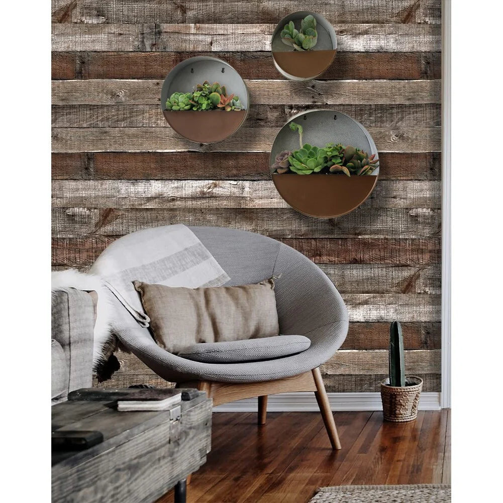 Modern Home Round Living Wall Mounted Galvanized Steel/Zinc Succulent/Herb Planter - Indoor/Outdoor Living Art Potting Vessel