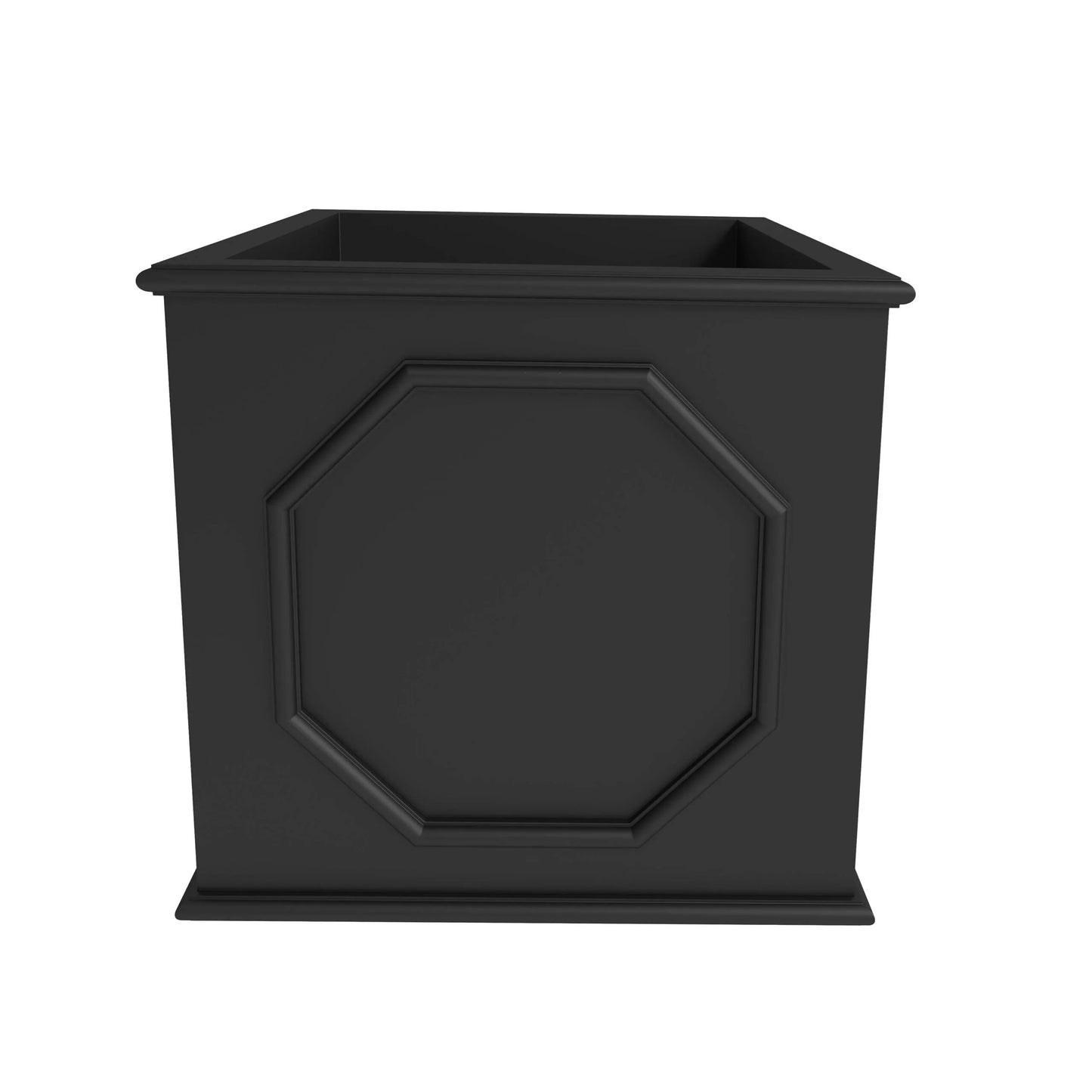 Sprout Modern Fiberstone and MgO Clay Square Planter Pot with Drainage for Home Garden Yard Patio Porch Office Decor