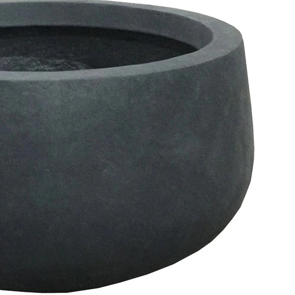 Durx-litecrete Lightweight Concrete Modern Low Bowl Cement Planter-Medium - 15.7'x15.7'x7.9'