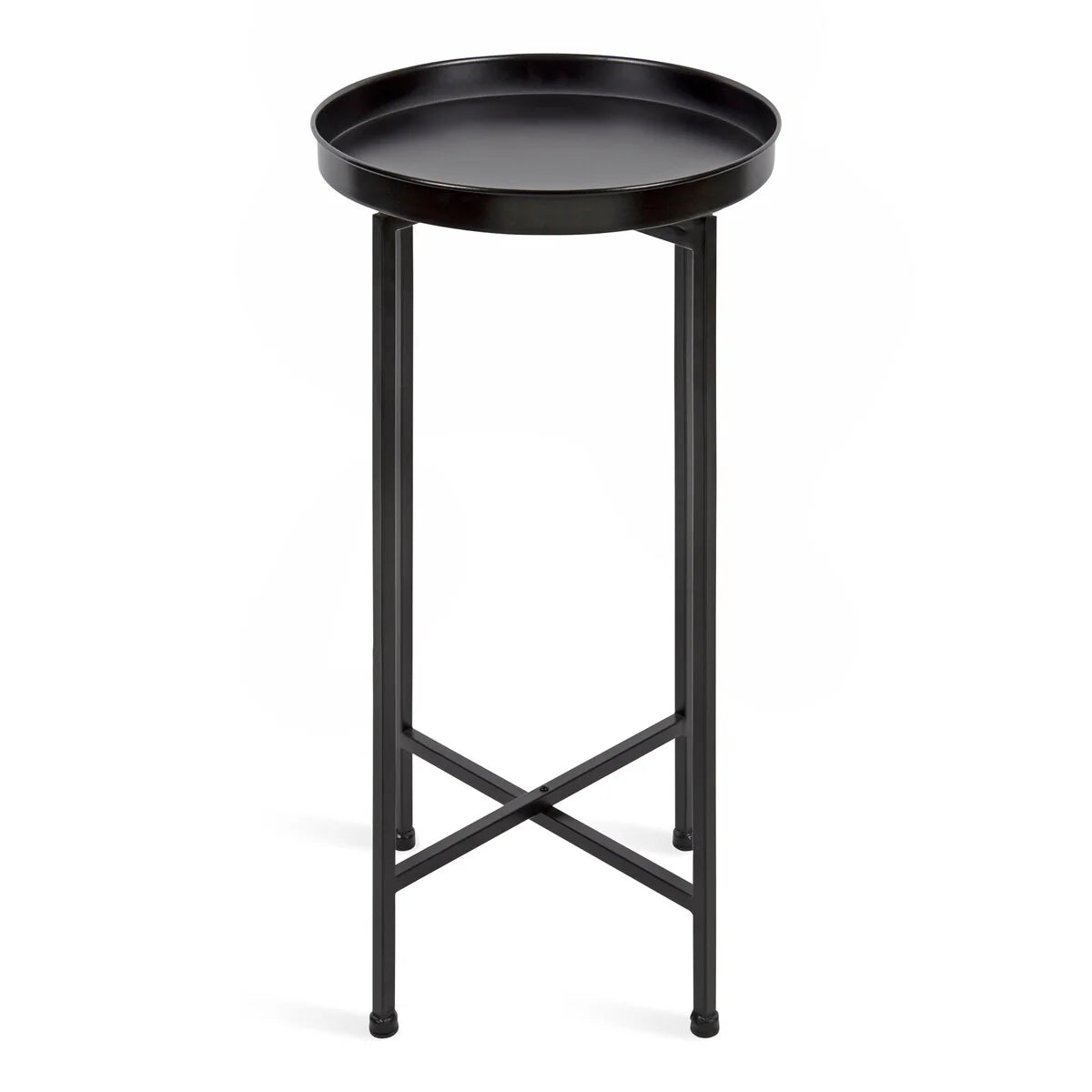 Kate and Laurel Celia Round Foldable Metal Accent Table - 14x14x26