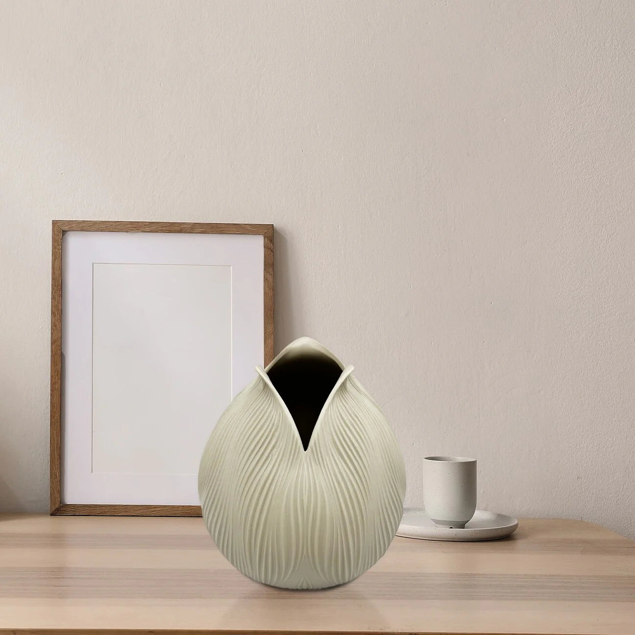 9 Inch Tall Modern Ceramic Flower Vase