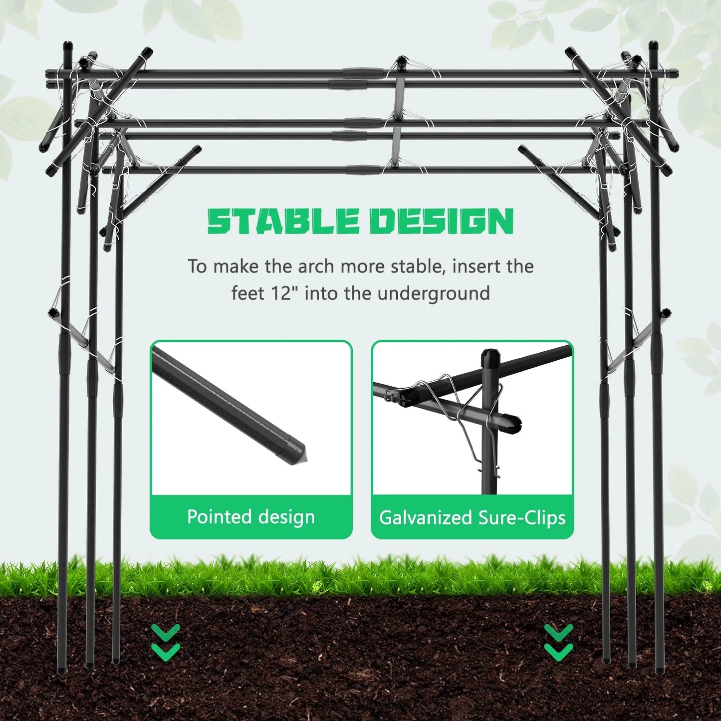 DoCred Garden Trellis for Climbing Plants, Outdoor Metal Trellis
