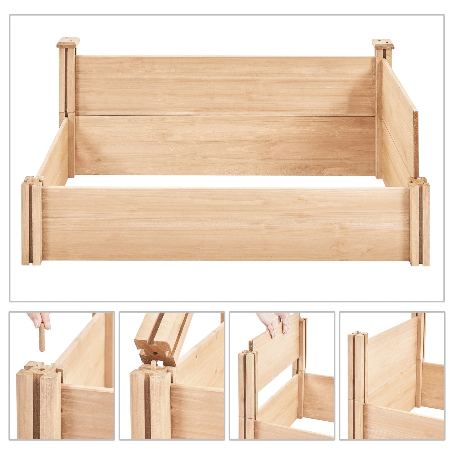 Yaheetech Wooden Raised Garden Bed Planter Box for Garden/Yard