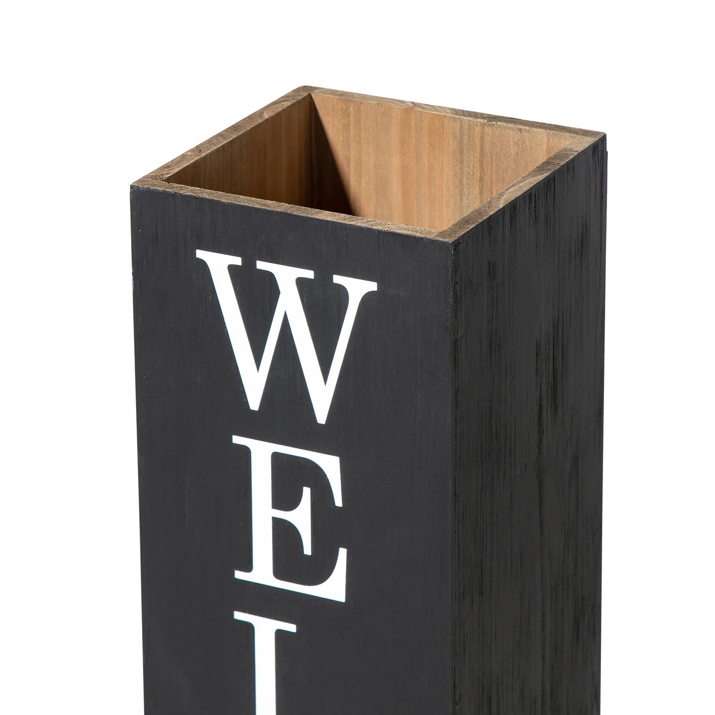 Glitzhome 30"H Rustic Welcome & Home or Welcome & Porch Double Sided Wooden Planter Sign Front Door Decor(2025 Quality-upgraded)