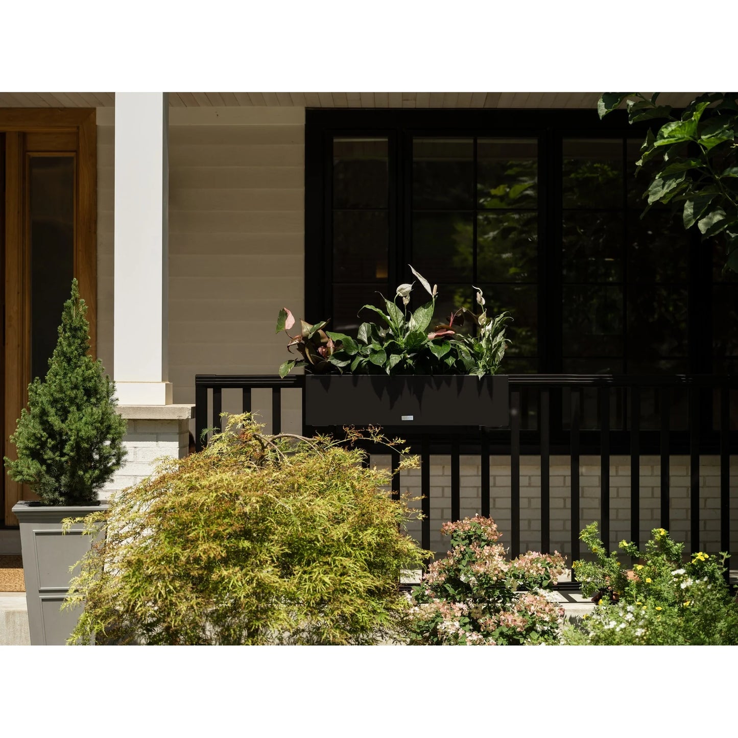 Block Series Plastic Railing Planter