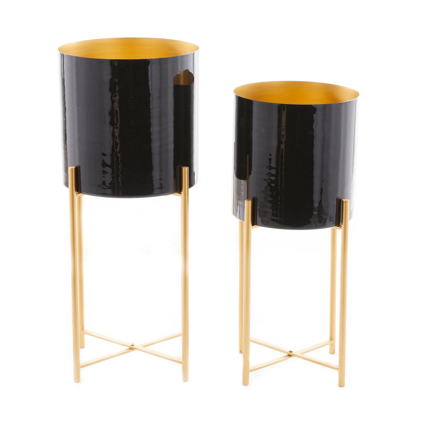 CosmoLiving by Cosmopolitan Metal Contemporary Planter (Set of 2) - S/2 24", 21"H