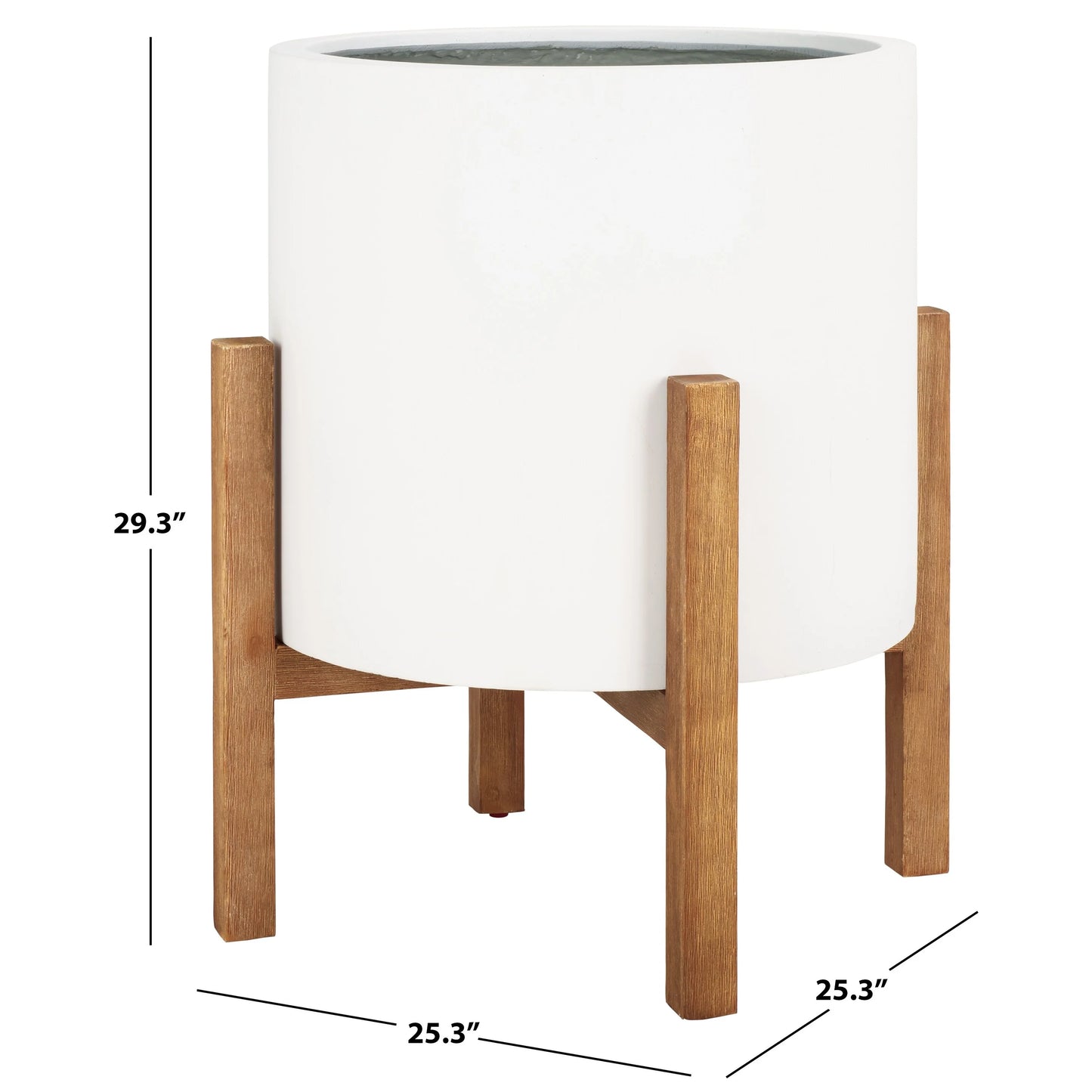 SAFAVIEH Outdoor Aldijana Concrete Planter - 25"W x 25"D x 29"H