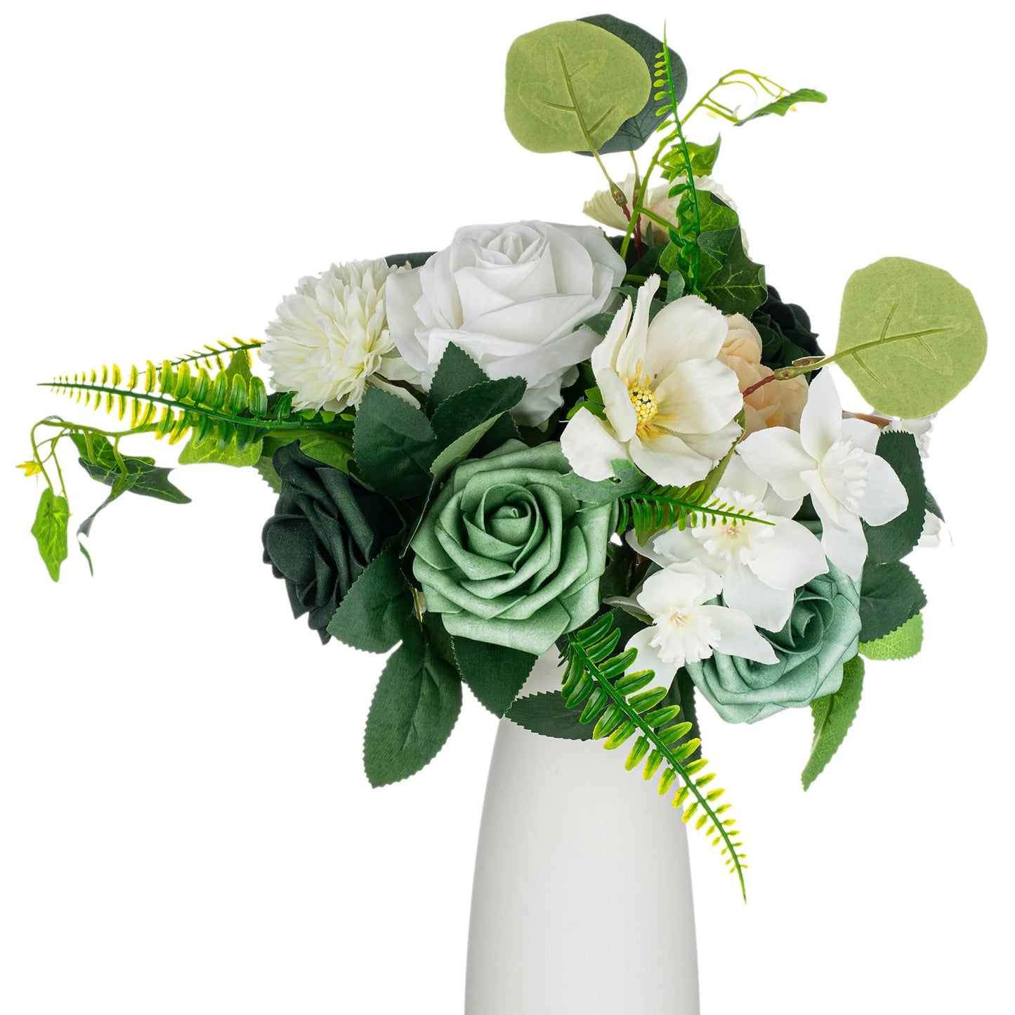 11 Inch Wedding Bouquet, Boho Bridesmaid Bouquet, Real Touch Bridal Bouquet, Floral Arrangement for Wedding