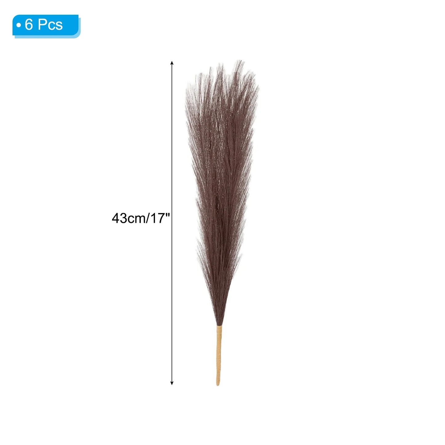 6 Pcs 17 Inch Faux Pampas Grass Artificial Boho Decor