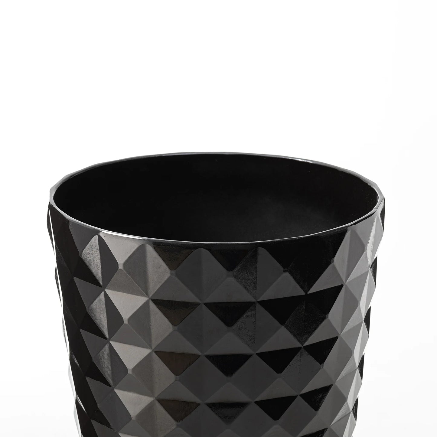 Glitzhome 19.75" H Eco-Friendly Oversized Faux Ceramic Diamond Textured Tall Planter Porch Flowerpot (Set of 2)