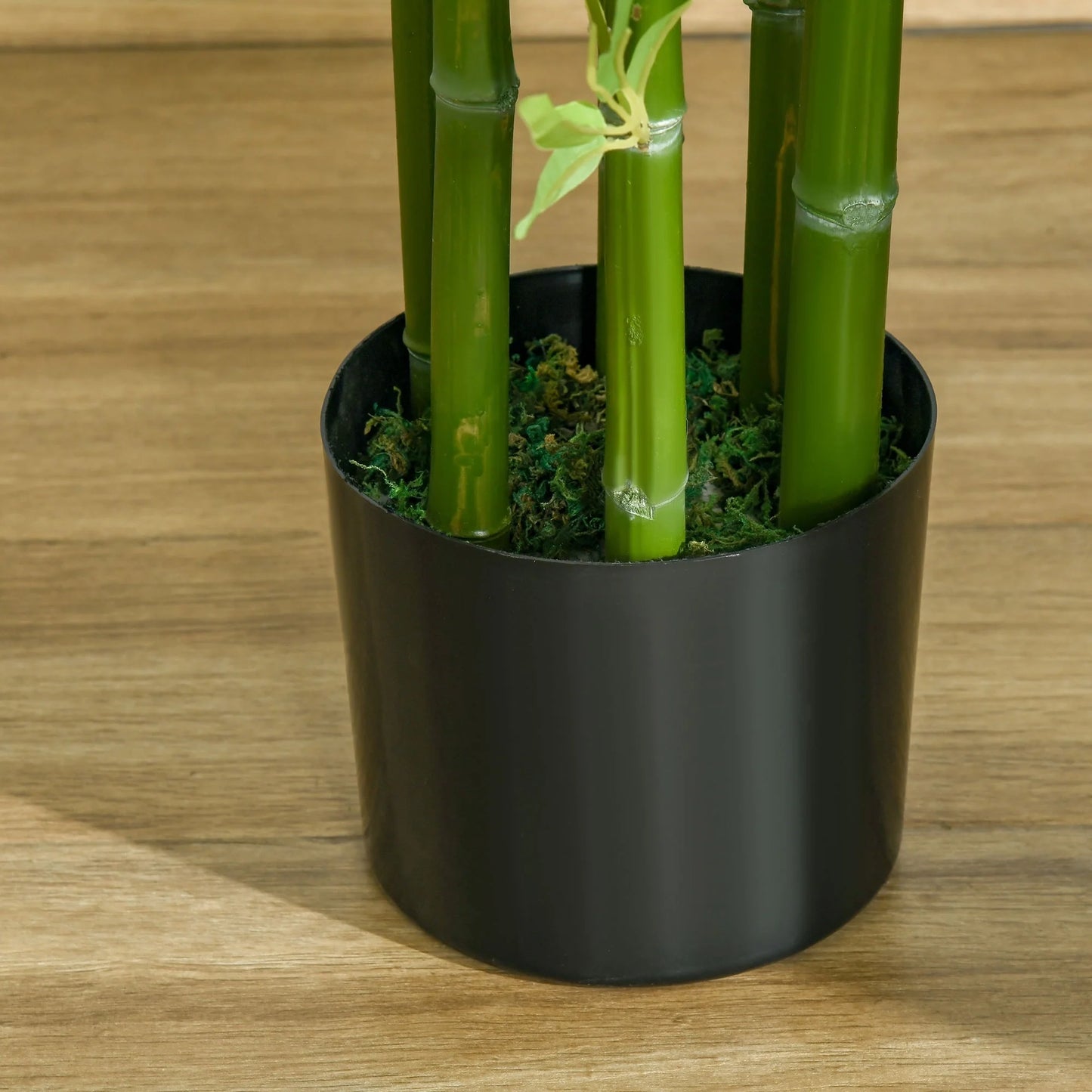HOMCOM 5FT Artificial Bamboo Tree Faux Decorative Plant in Nursery Pot for Indoor Outdoor Décor - 6.75" x 6.75" x 59"