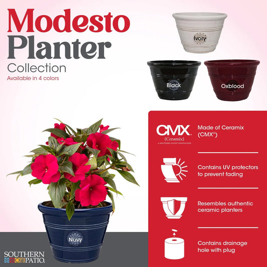 Southern Patio Modesto Handcrafted Composite Planter