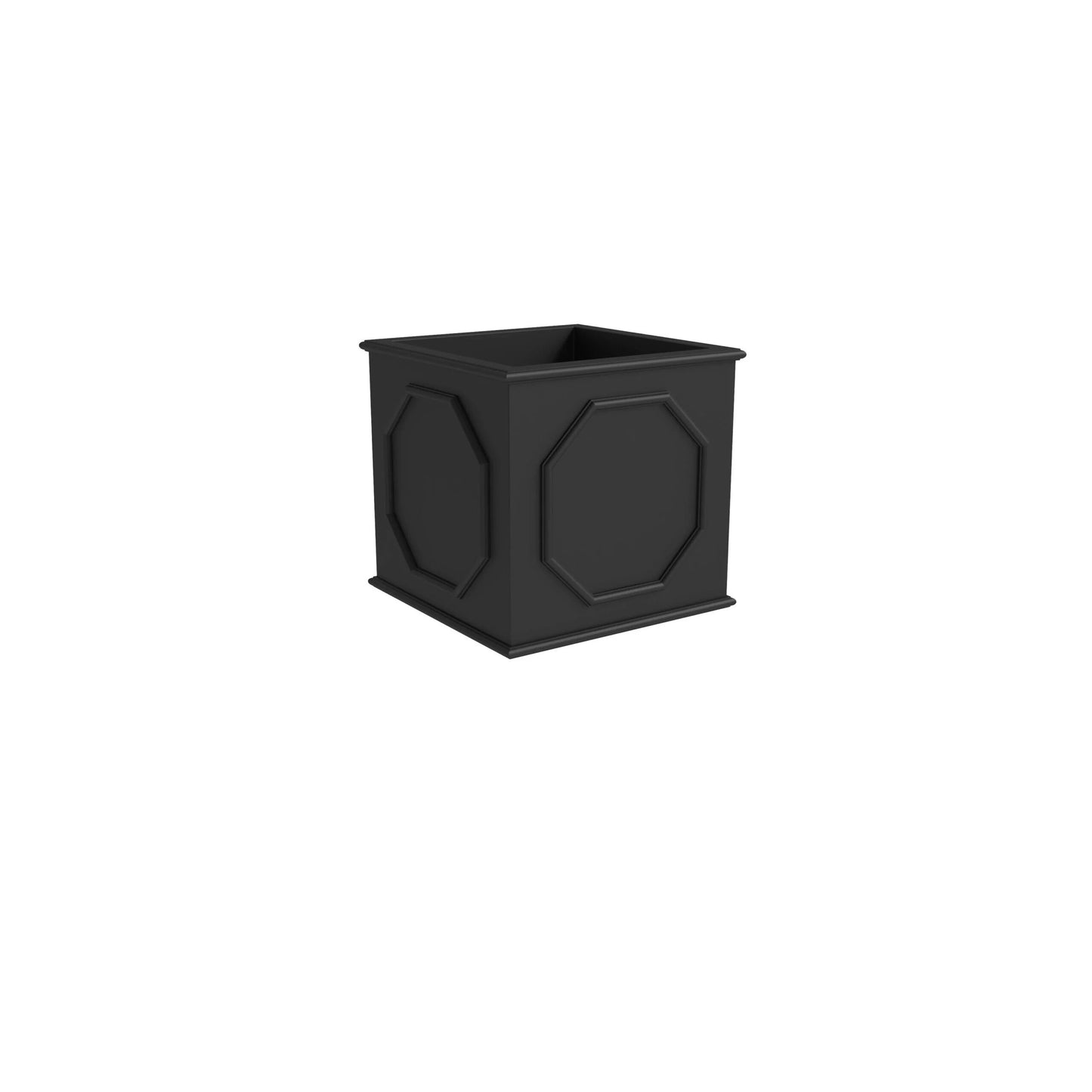 Sprout Modern Fiberstone and MgO Clay Square Planter Pot with Drainage for Home Garden Yard Patio Porch Office Decor