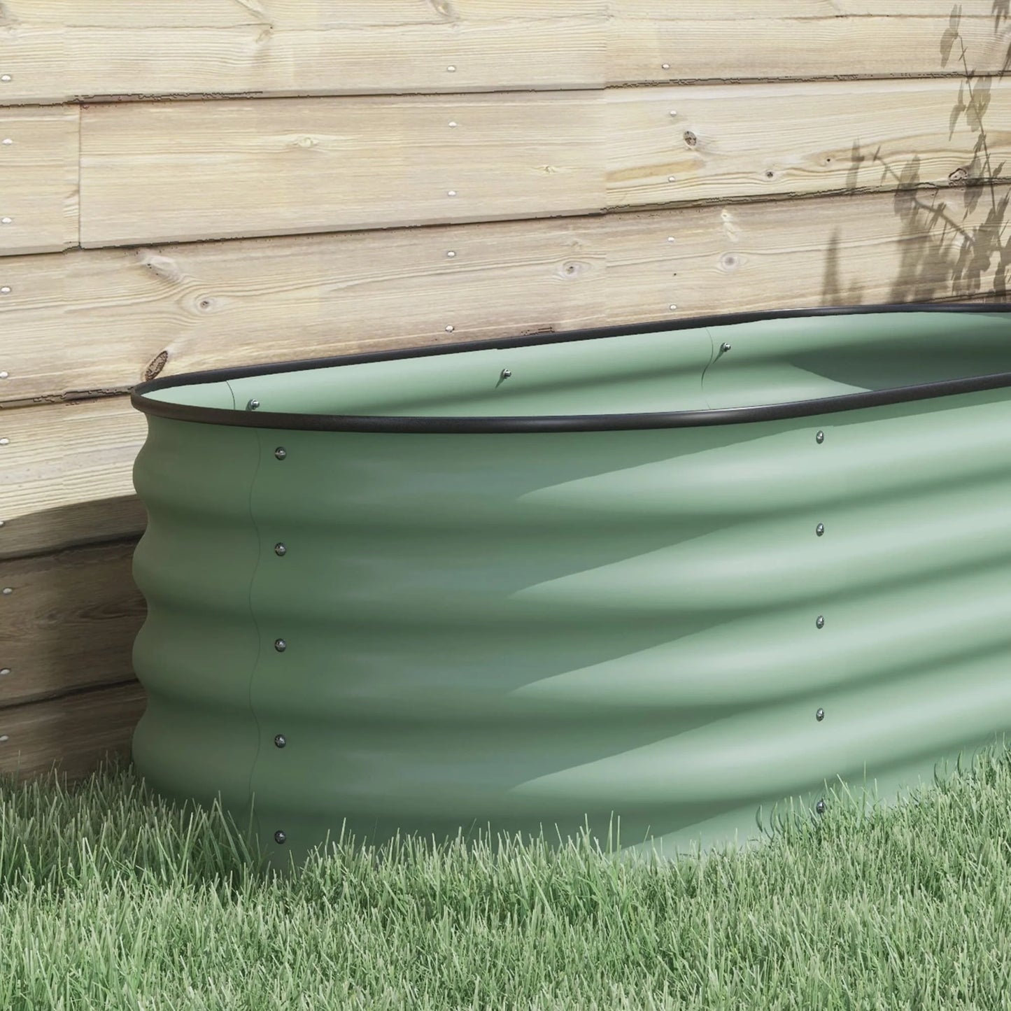 Outsunny 7.9' x 2' x 1.4' Galvanized Raised Garden Bed Kit, Outdoor Metal Elevated Planter Box