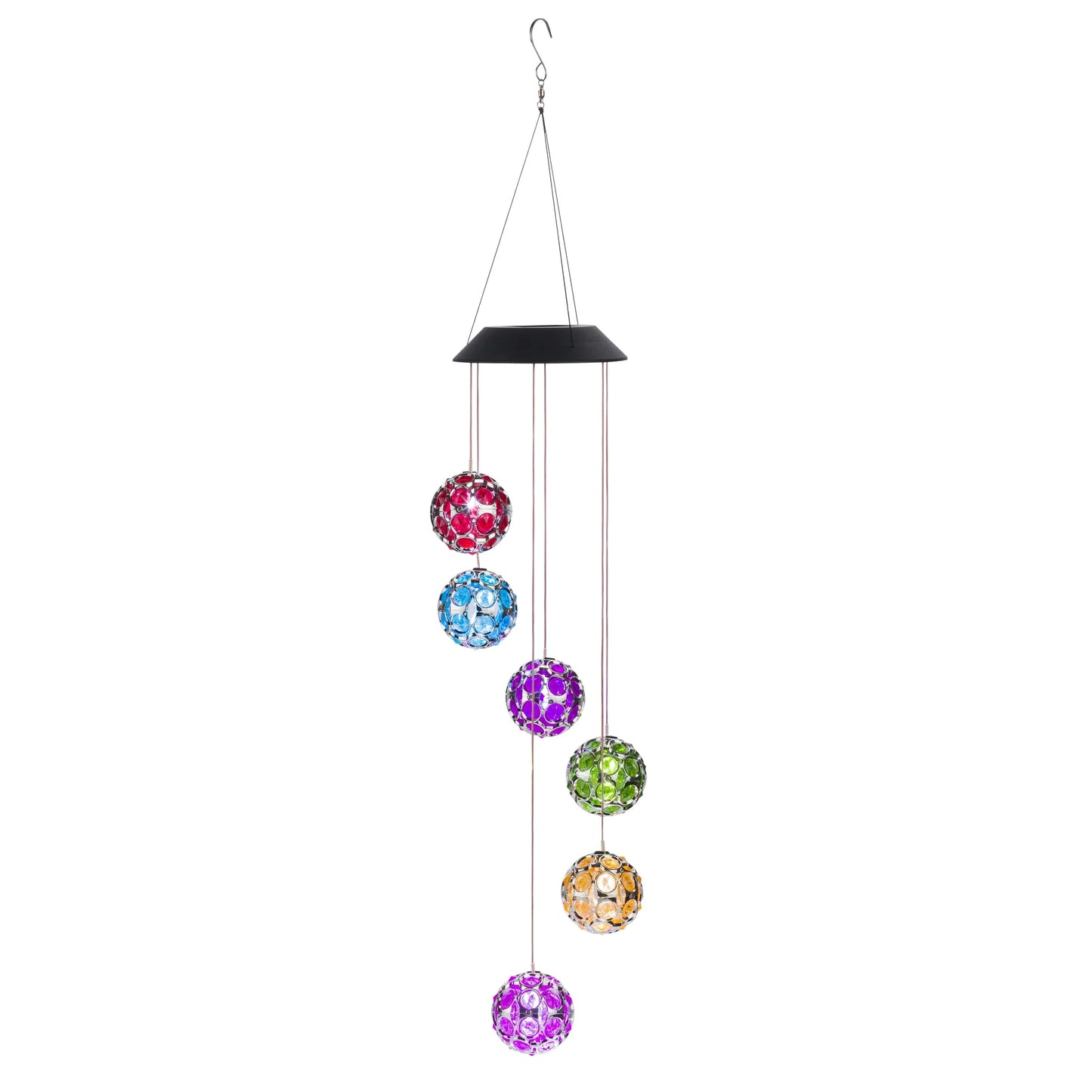 Solar Hanging Gem Multi-Color Sphere Mobile with LED Light