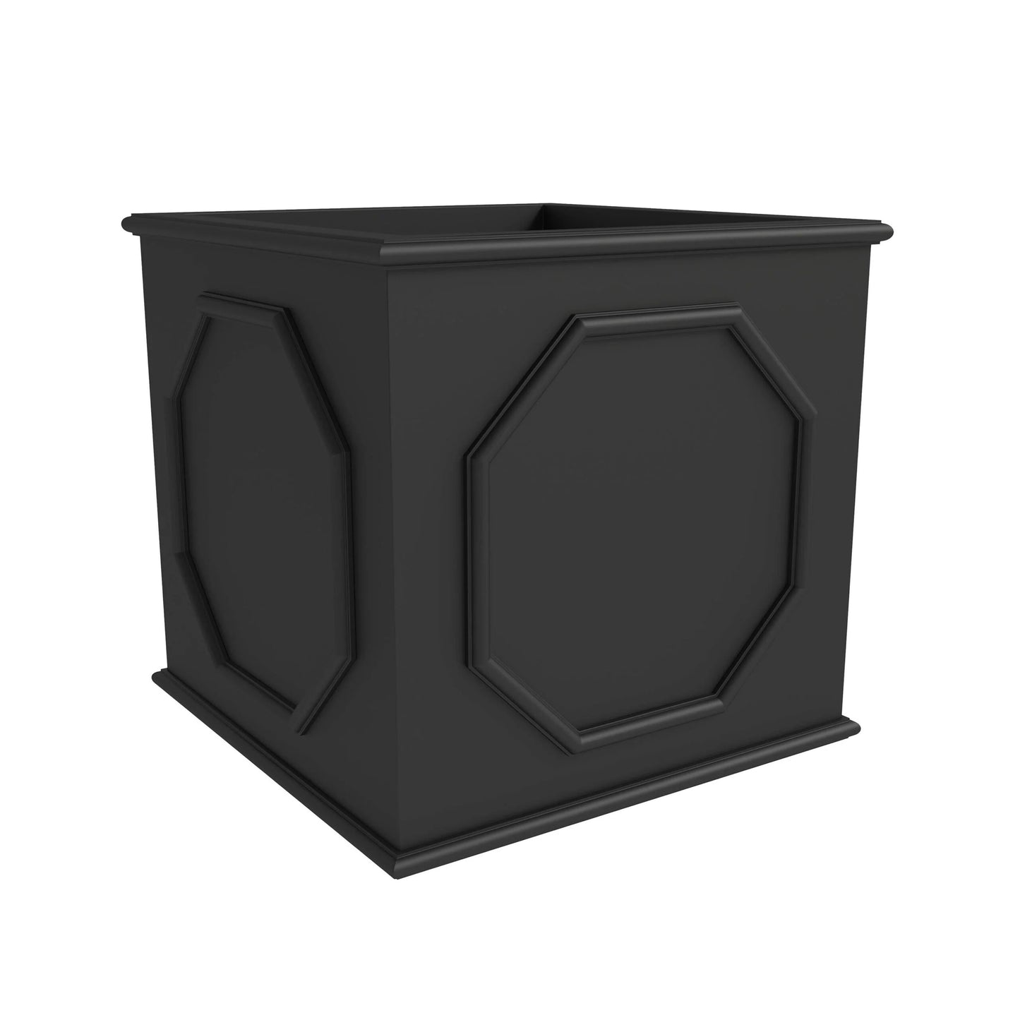 Sprout Modern Fiberstone and MgO Clay Square Planter Pot with Drainage for Home Garden Yard Patio Porch Office Decor