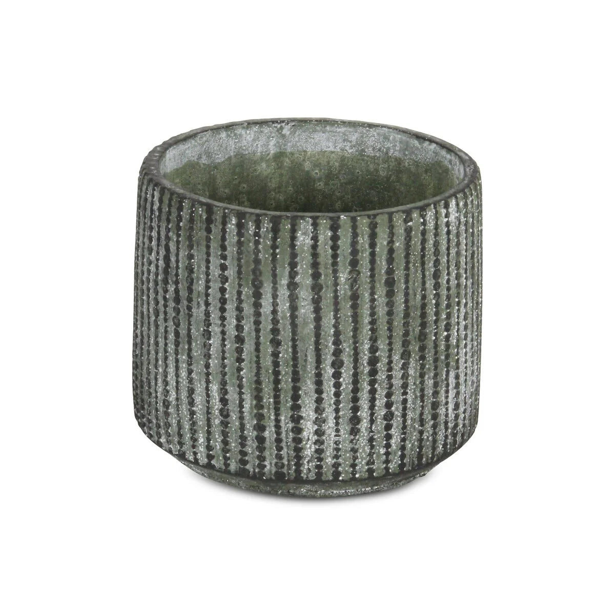 Arianthe Gray Cement Orb Patterned Pot
