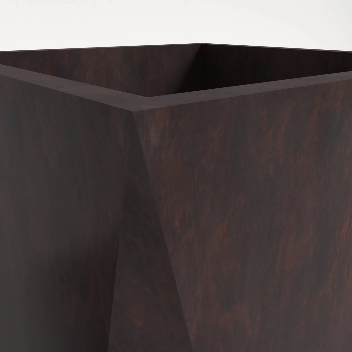 Aloe Fiberstone & MGO Clay Tapered Square Durable Planter, Indoor/Outdoor Weather Resistant Pot with Drainage, Yard Porch Decor