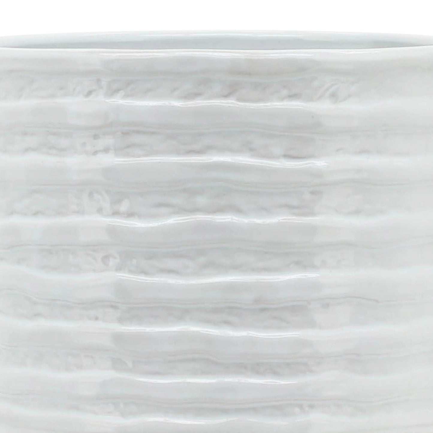 Sagebrook Home Modern Textured Ceramic Planter with Stand Indoor Outdoor