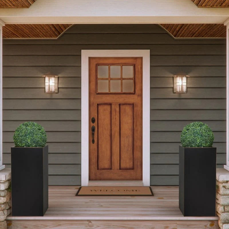 Metallic Heavy Planter for Outdoor Plants Tall and Long Metal Divider Planter Box