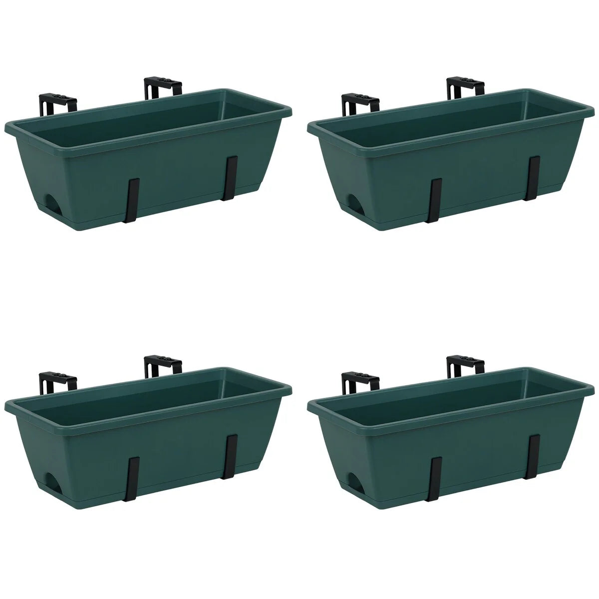 16.9 Inch Balcony Railing Planter Box