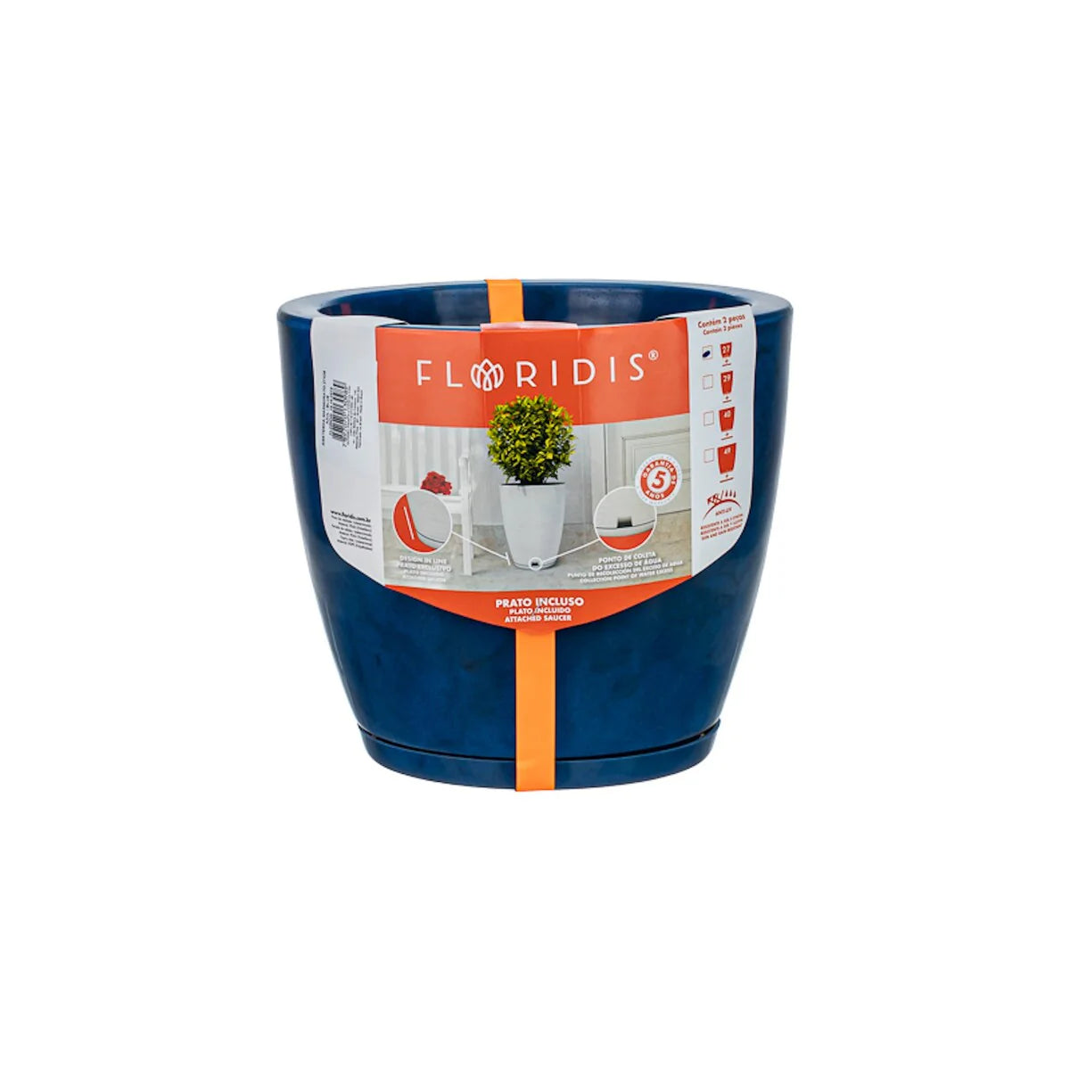 Floridis Amsterdan Extra Small Planter Bowl - 11.02 inches high x 12.6 inch diameter