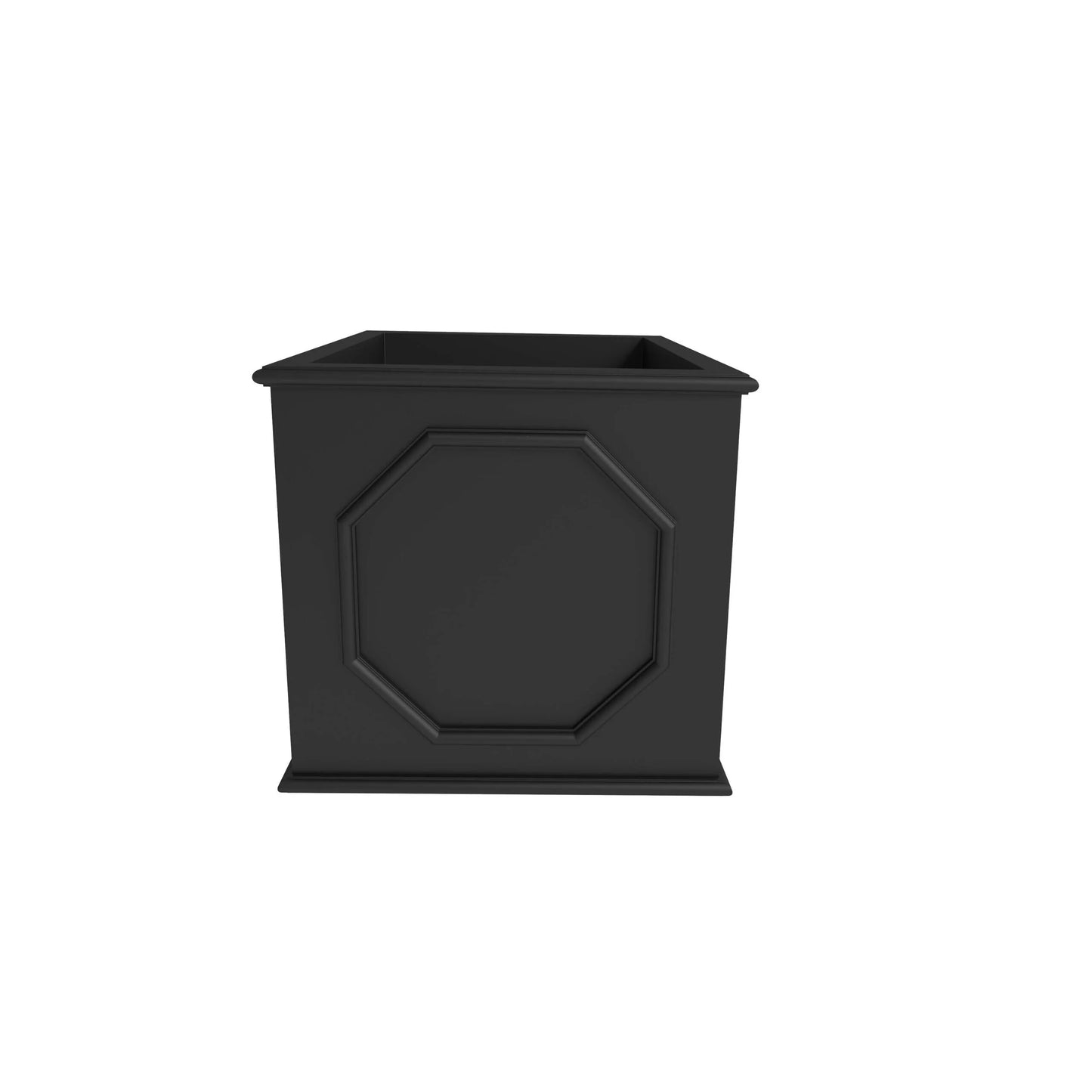Sprout Modern Fiberstone and MgO Clay Square Planter Pot with Drainage for Home Garden Yard Patio Porch Office Decor