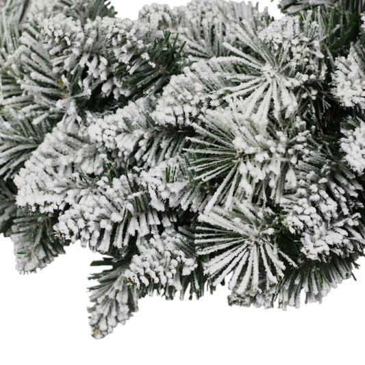 Puleo International 24" Flocked Spruce Wreath - Green - 24