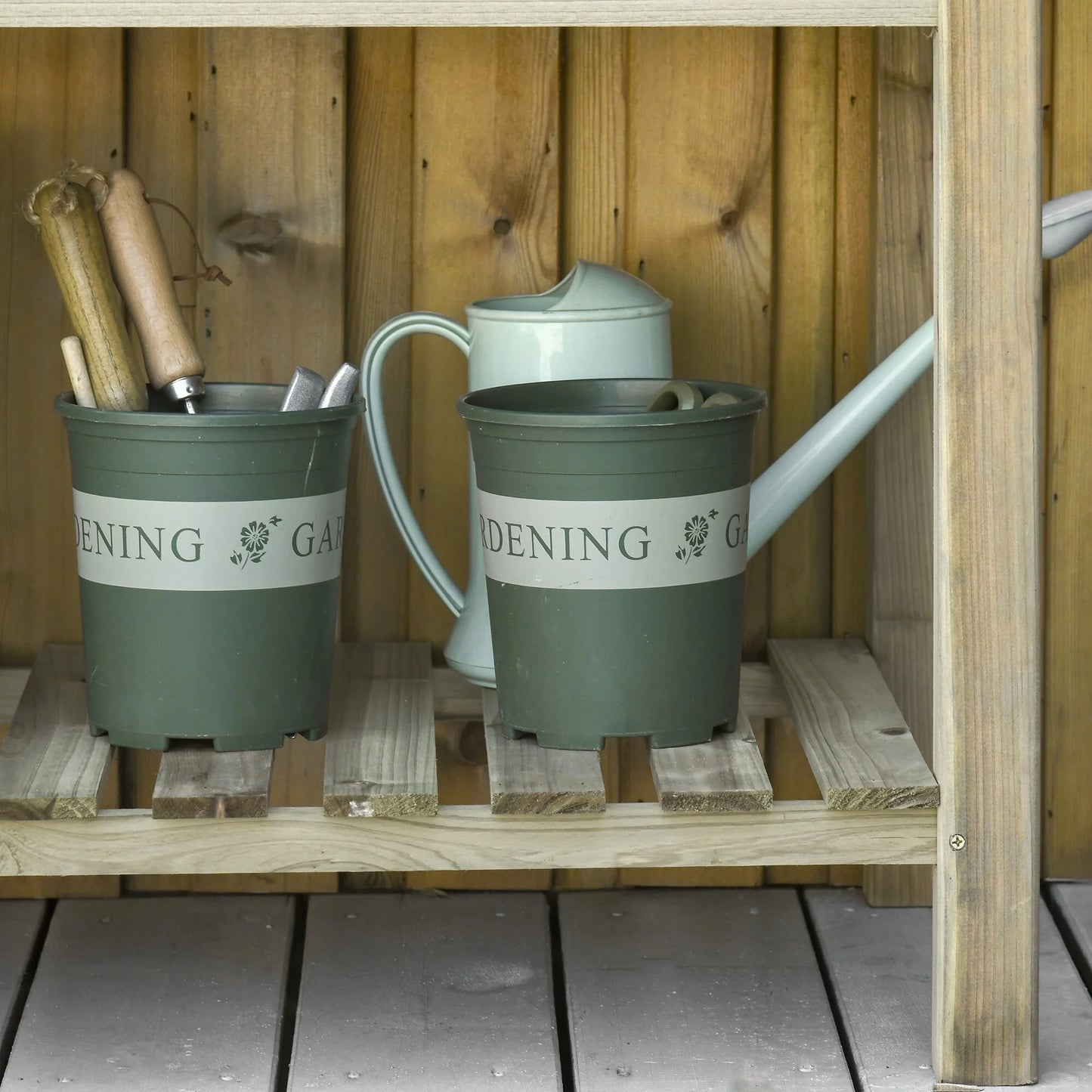 Outsunny 36" x 20" x 30" Raised Garden Bed with Legs and Shelf, Elevated Wood Planter Box, Gardening Standing Growing Bed