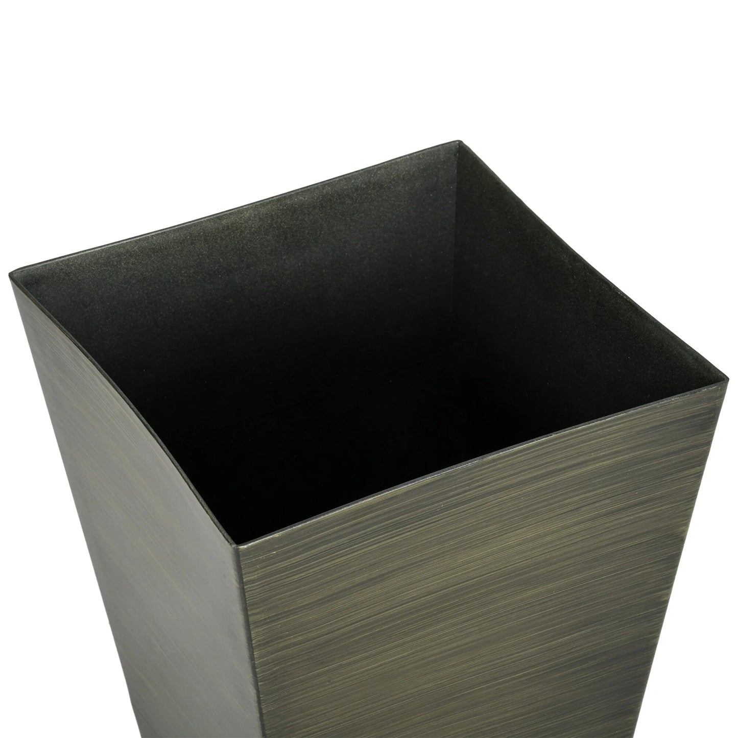 Outsunny 28" Tall Outdoor Planters, Set of 3 Large Taper Planters with Drainage Holes and Plug