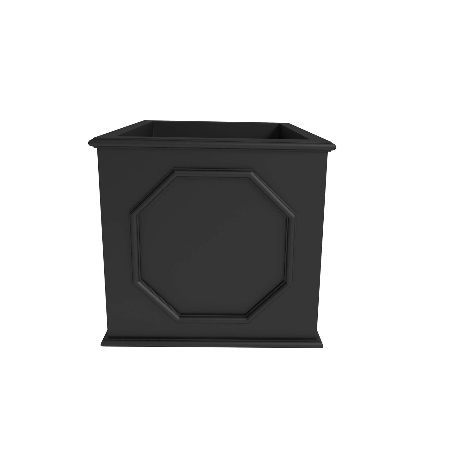 Sprout Modern Fiberstone and MgO Clay Square Planter Pot with Drainage for Home Garden Yard Patio Porch Office Decor