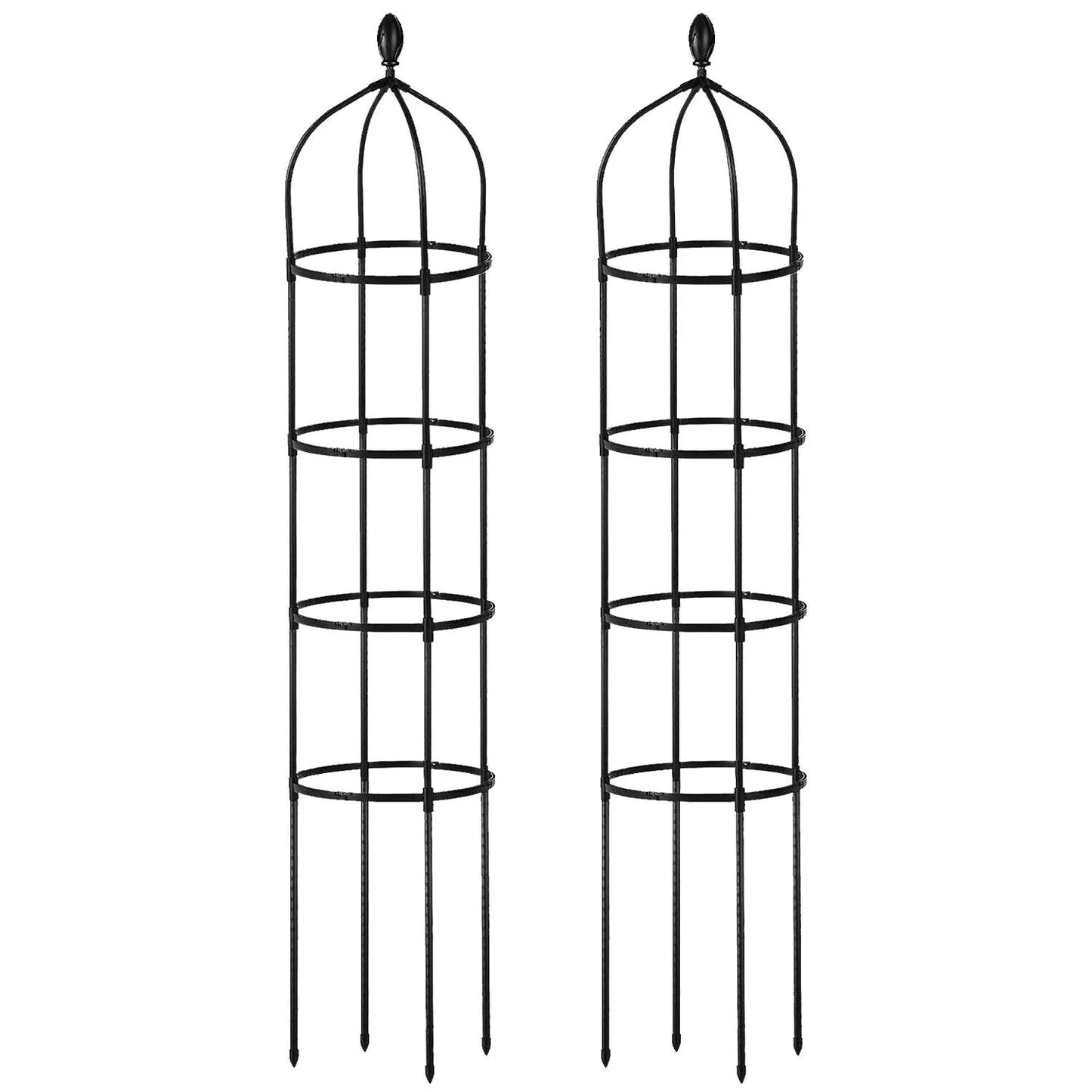 2-Pack 6ft Garden Obelisk Trellis for Climbing Plants