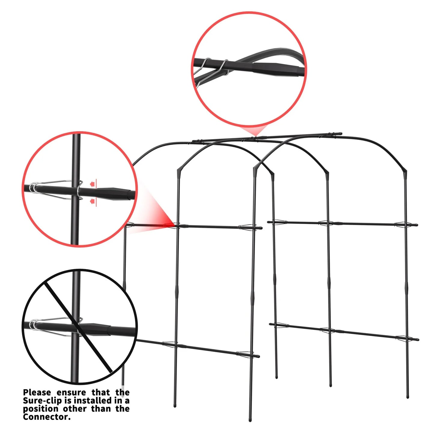 DoCred Garden Trellis for Climbing Plants, Outdoor Metal Trellis