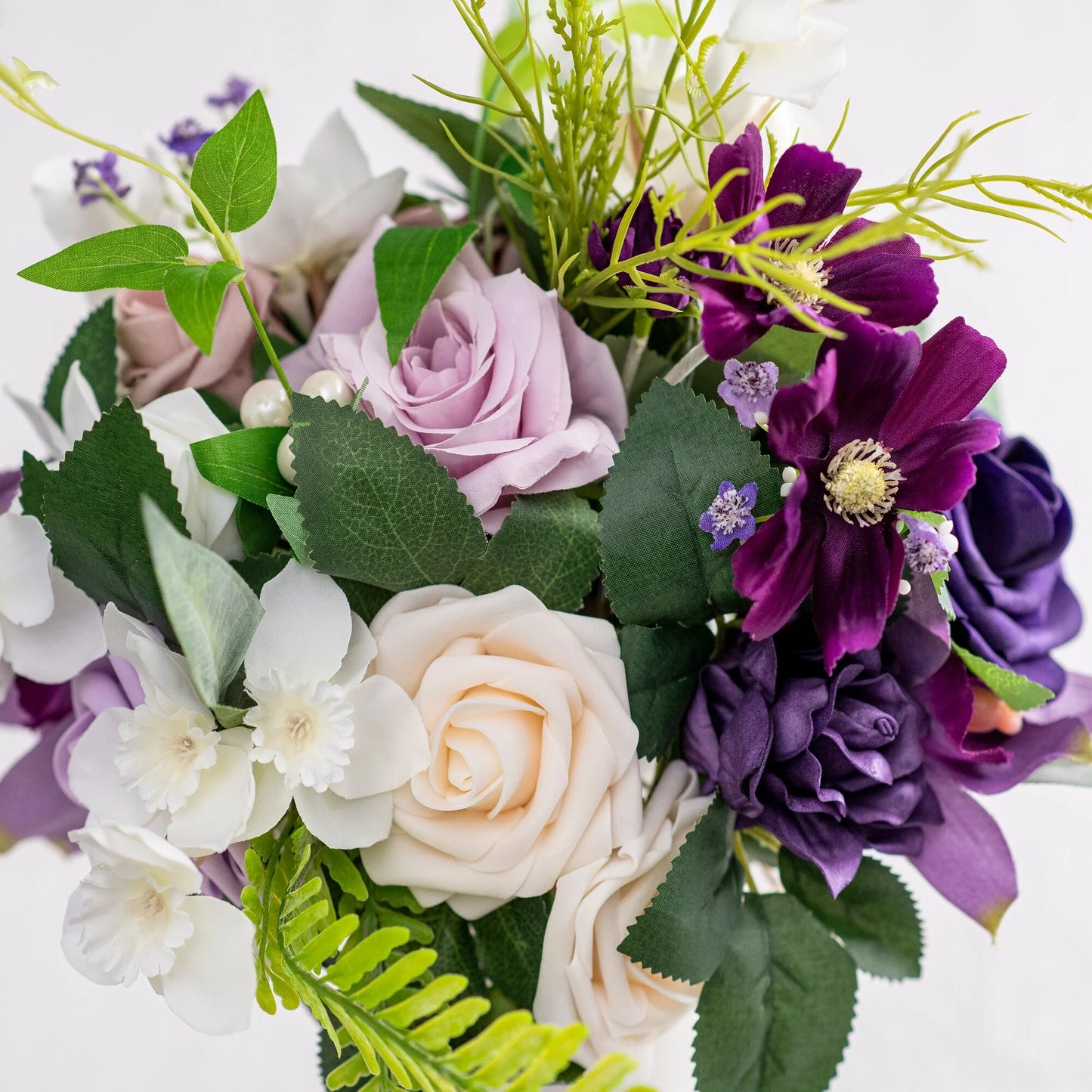 11 Inch Wedding Bouquet, Boho Bridesmaid Bouquet, Real Touch Bridal Bouquet, Floral Arrangement for Wedding