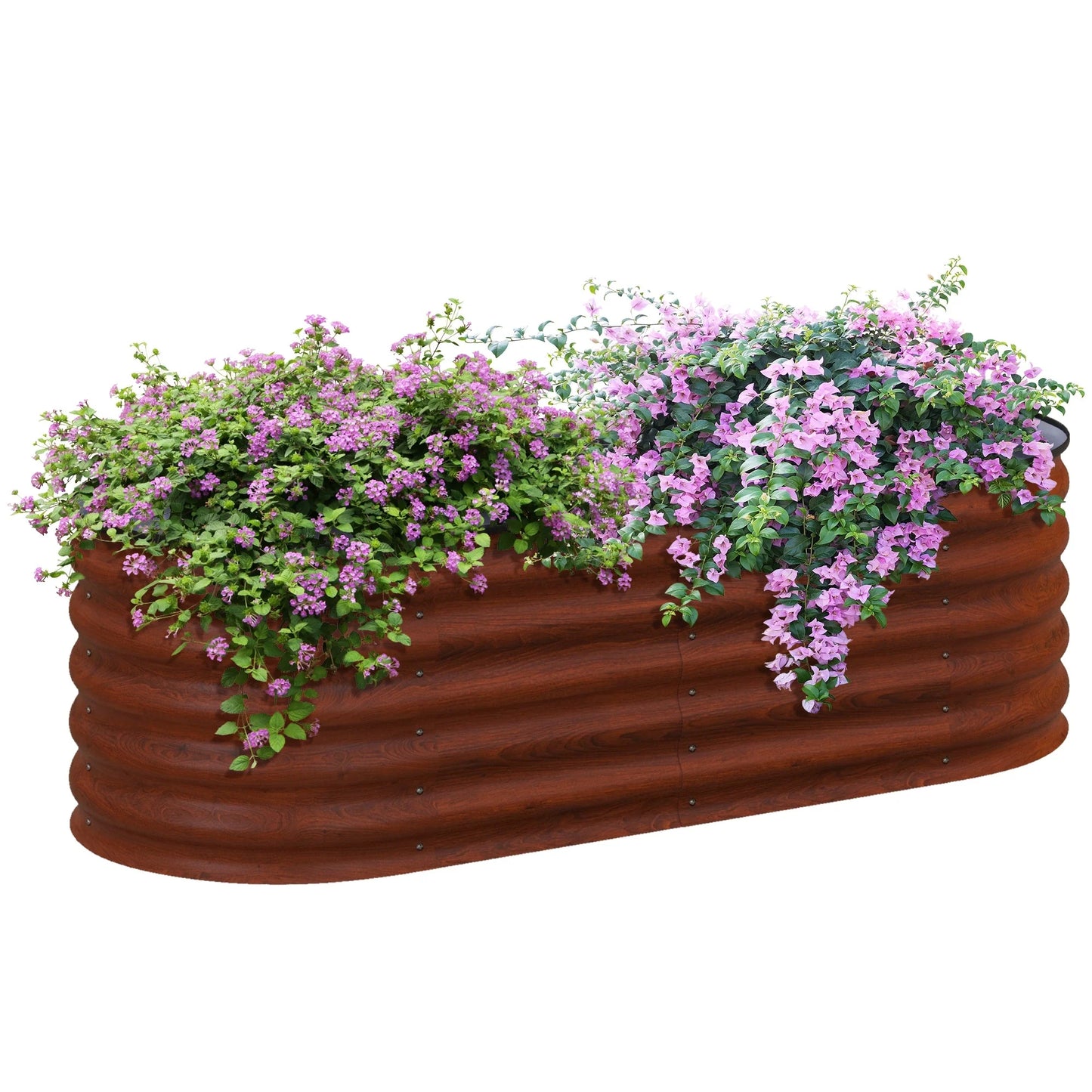 Outsunny 4.9' x 2' x 1.4' Galvanized Raised Garden Bed Kit, Outdoor Metal Elevated Planter Box