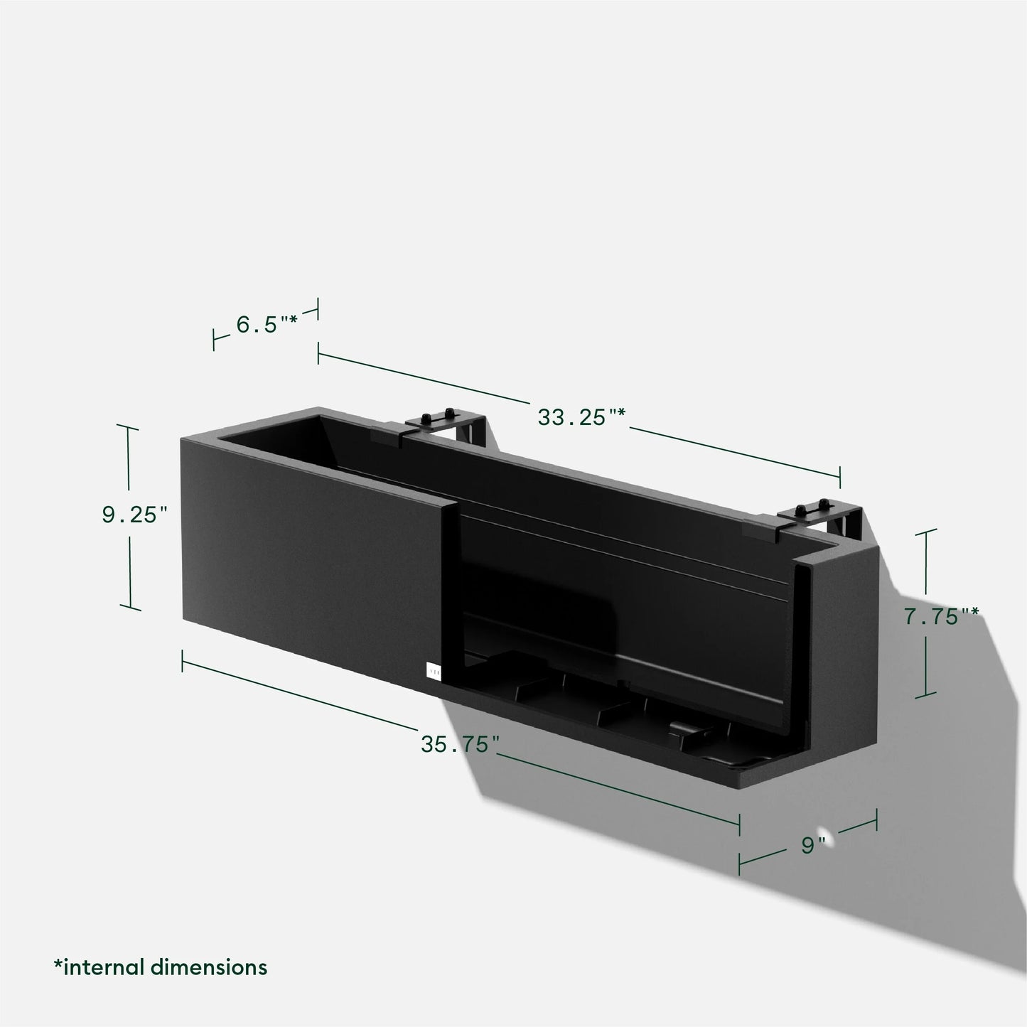 Block Series Plastic Railing Planter