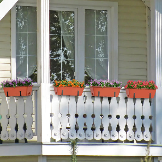 16.9 Inch Balcony Railing Planter Box