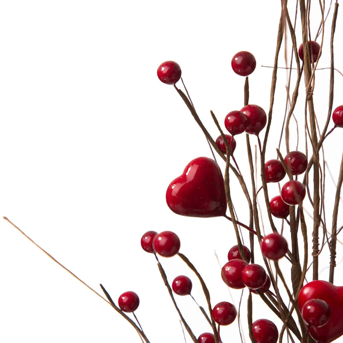 Glitzhome Heart Berry & Fleur-de-Lis Tree Valentine's & Mardi Gras Tree