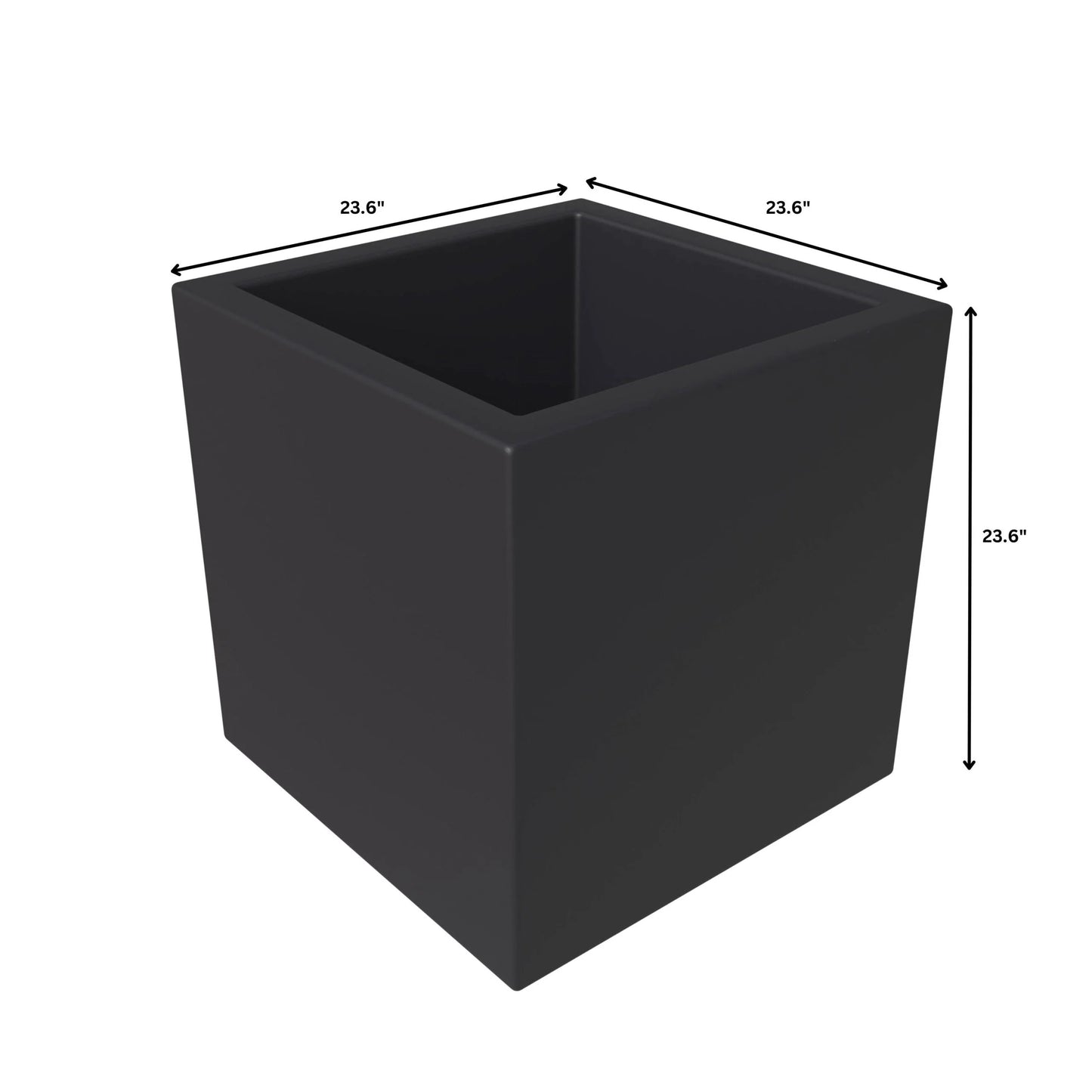 Fern Modern Square Fiberstone and MGO Clay Planter with Drainage for Indoor & Outdoor Home Office Patio Yard Decor
