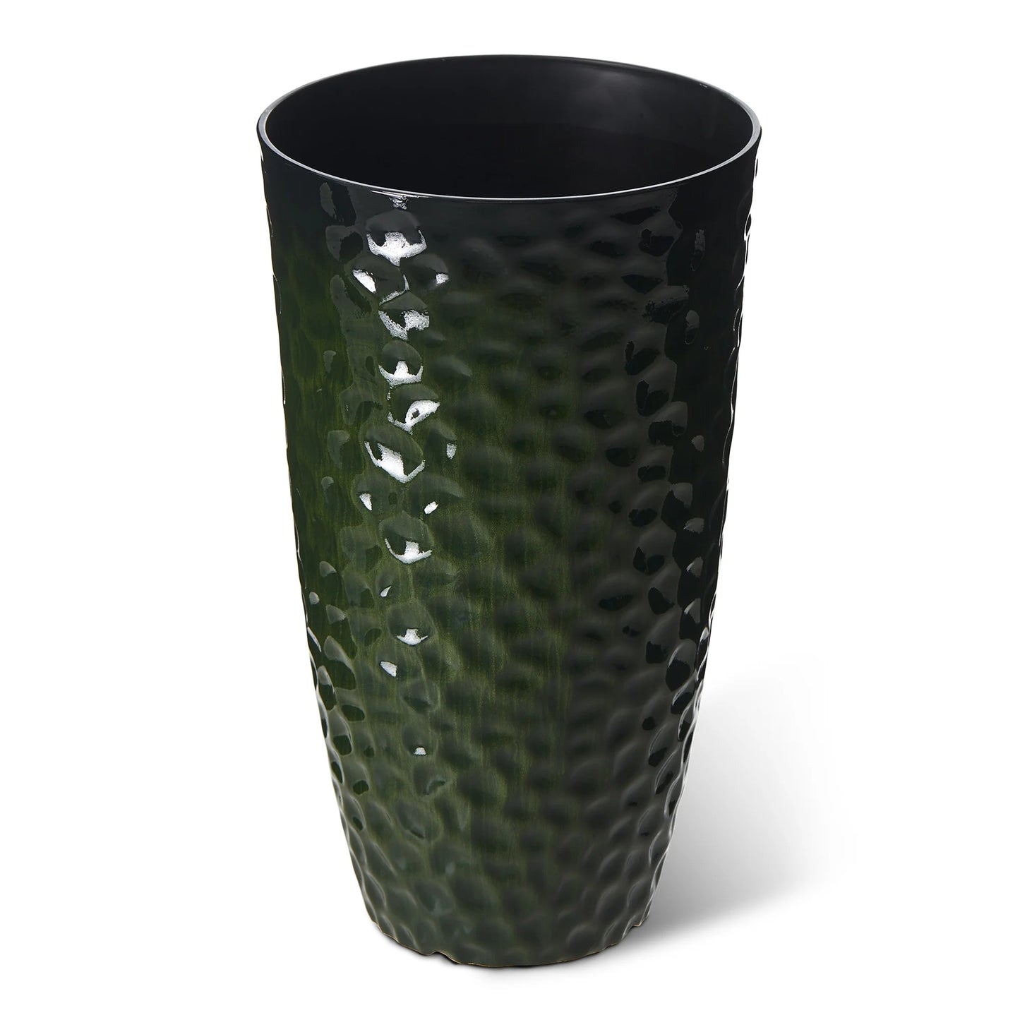 Glitzhome 23.75"H Set of 2 Oversized Eco-Friendly PP and Stone Honeycomb Textured Blue/Green/Red Tall Plastic Planter