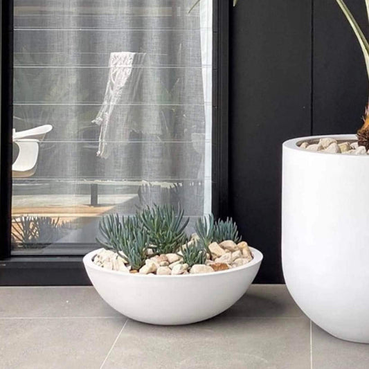 DreamPatio Los Angeles 1-piece Fiberstone Succulent Bowl Planter