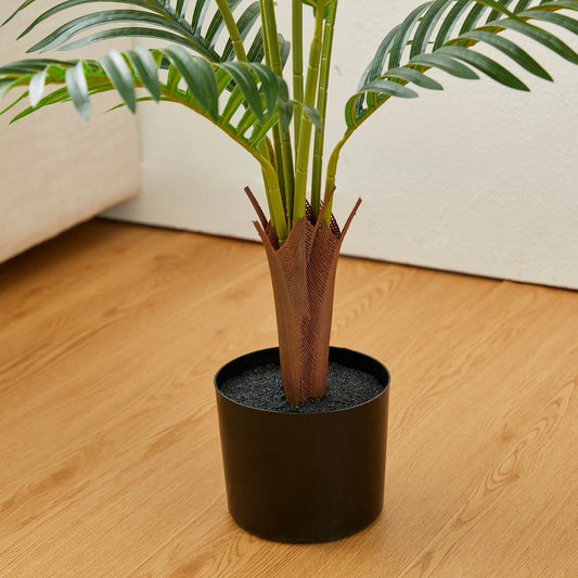 Glitzhome 43"H Real Touch Areca Palm Artificial Fronds Tree in Pot - 19.75"D x 43.25"H