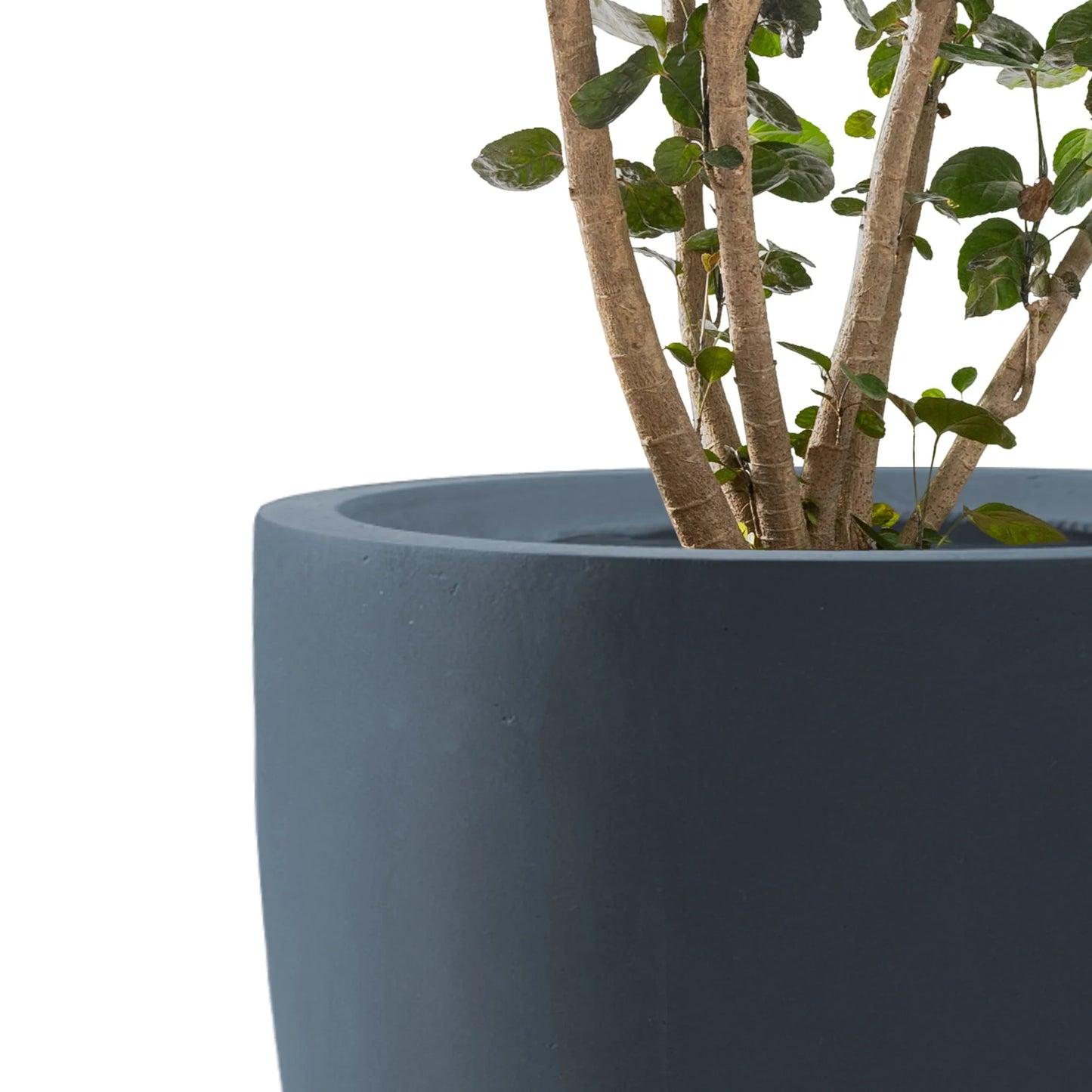 Kante 20", 16.5", 13.3"W Weathered Finish Round Concrete Planters (Set of 3), Outdoor/Indoor Decorative Pots w/ Drainage Hole