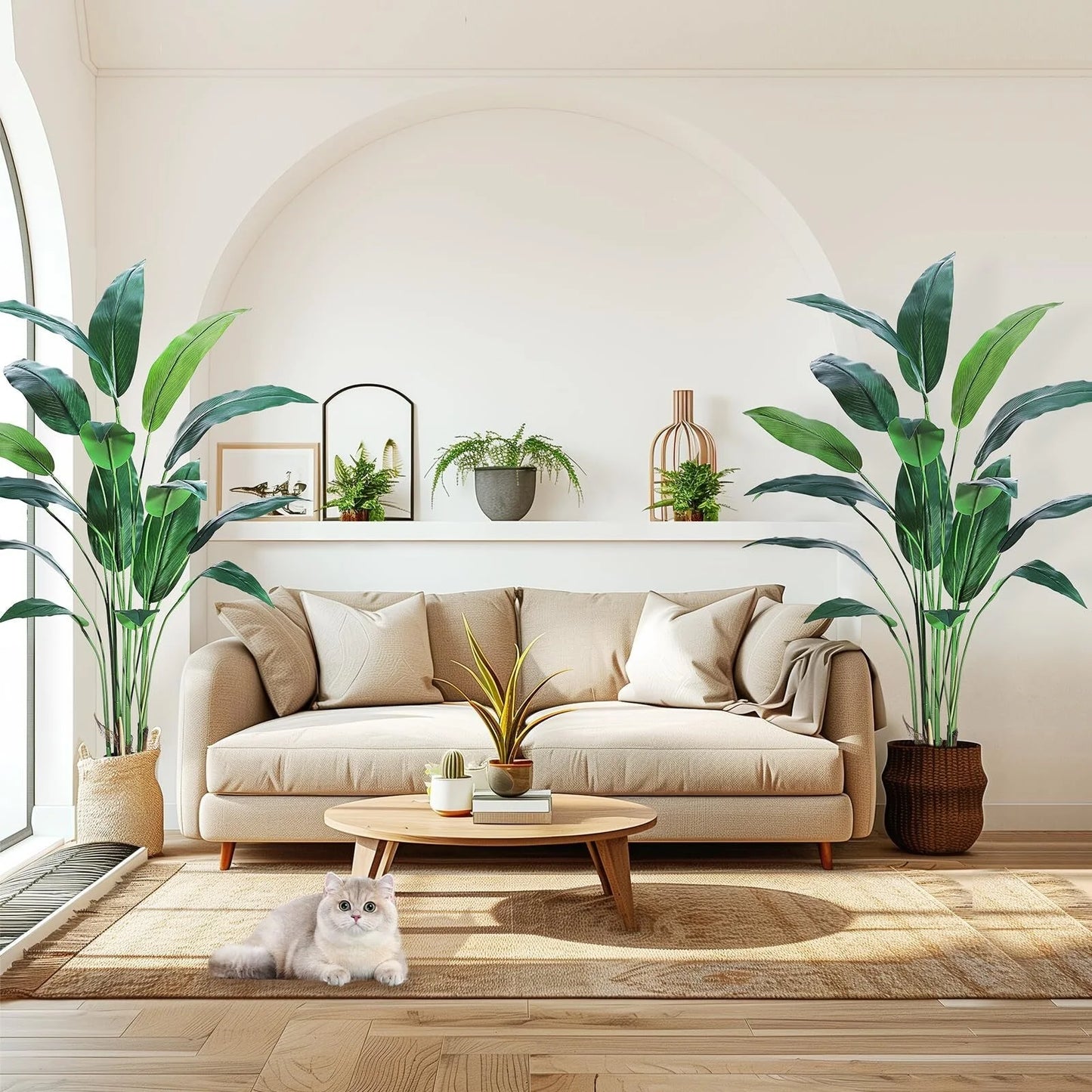 1/2 packArtificial Bird of Paradise Plant 6/7FT(72in) Fake Palm Tree