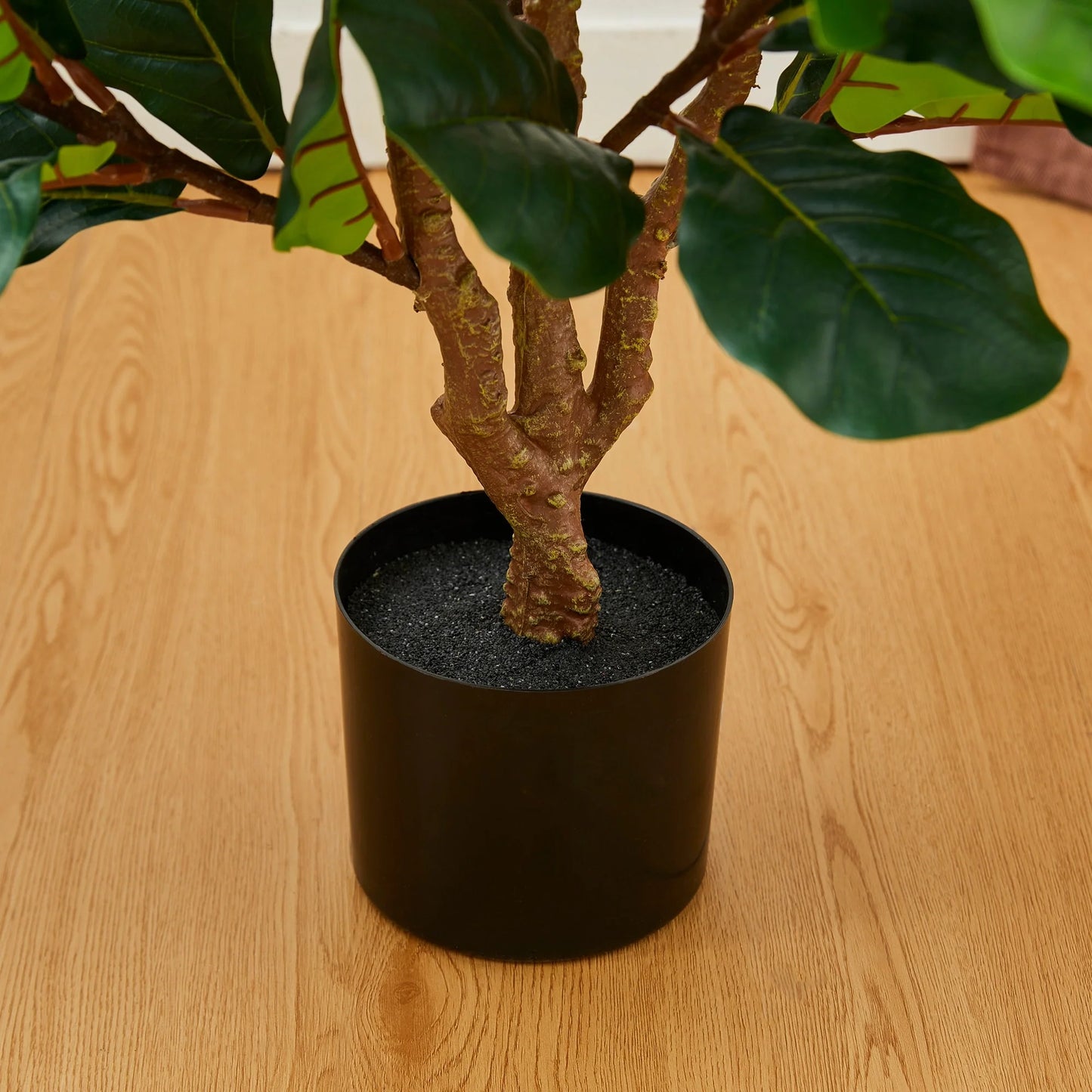Glitzhome 3.5ft/5ft.Potted Real Touch Fiddle Leaf Fig Faux Tree