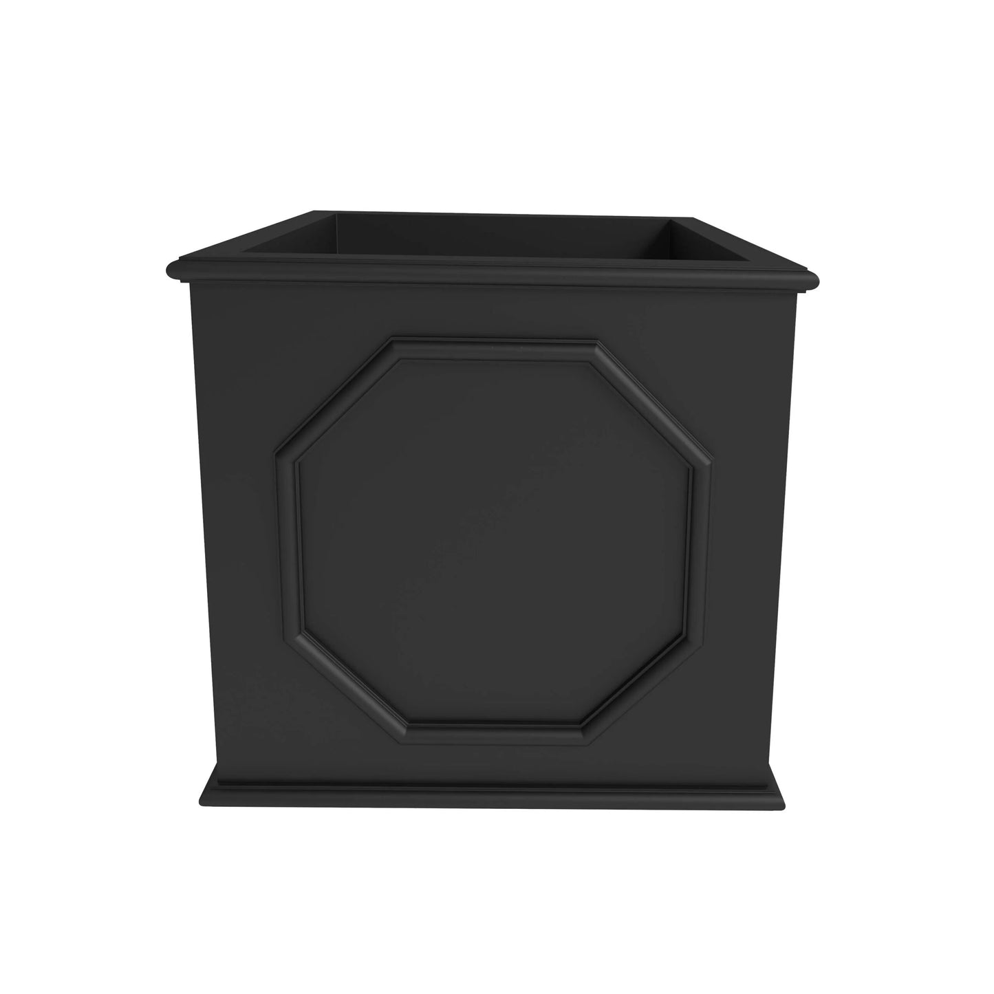 Sprout Modern Fiberstone and MgO Clay Square Planter Pot with Drainage for Home Garden Yard Patio Porch Office Decor
