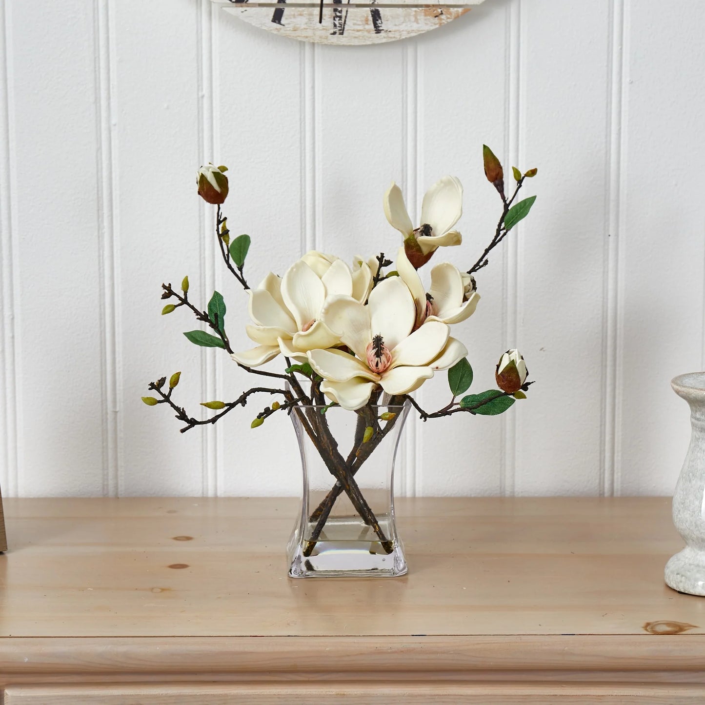 Magnolia Arrangement w/Vase - Green