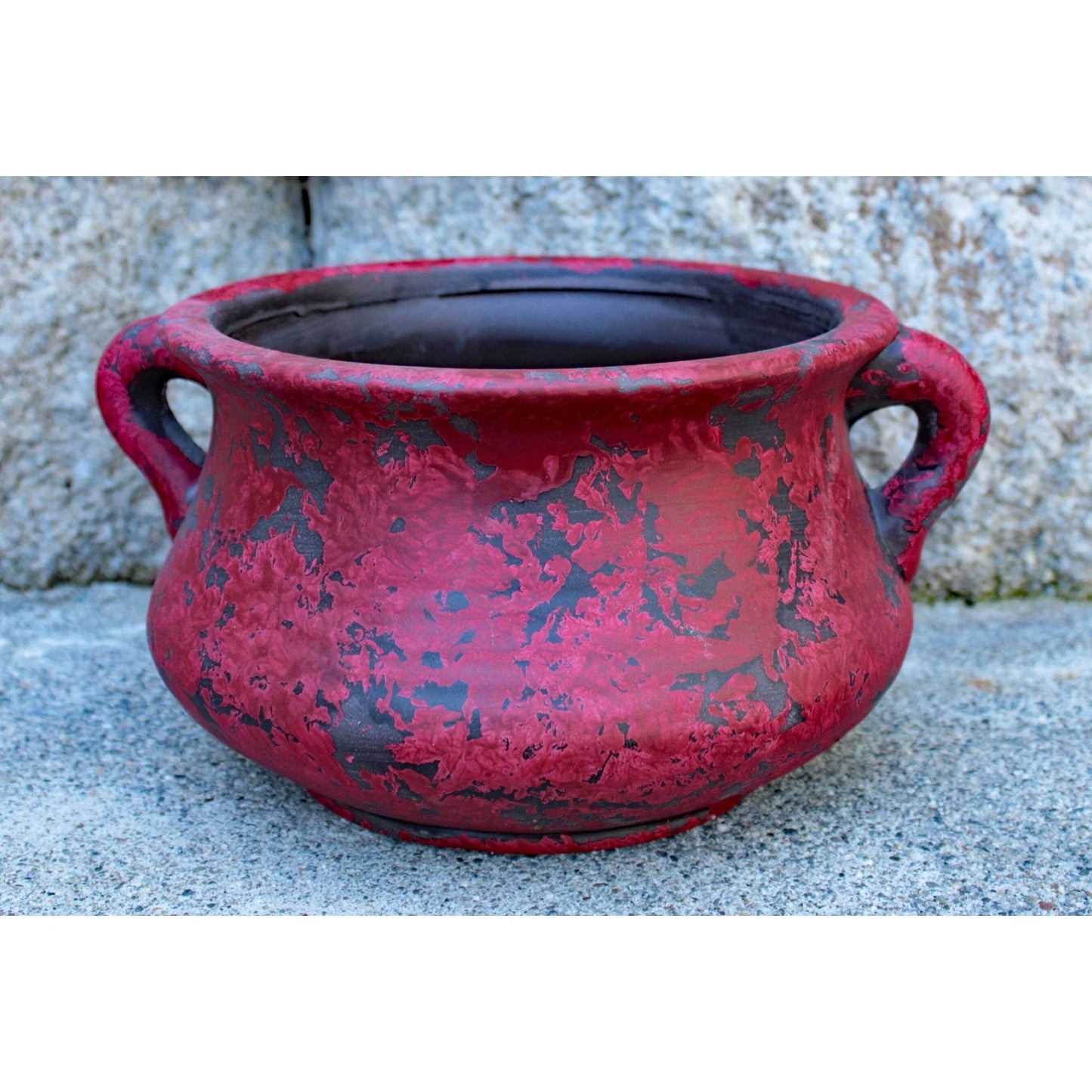 Egyptian Era Terracotta Planter in Blue,Green, Red, Purple in 2 sizes