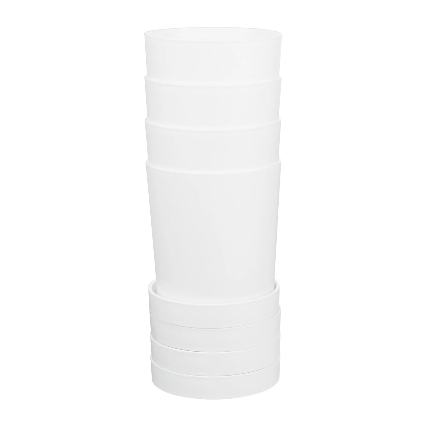 4-Pack Plant Pots, Plastic Pots with Drainage Holes