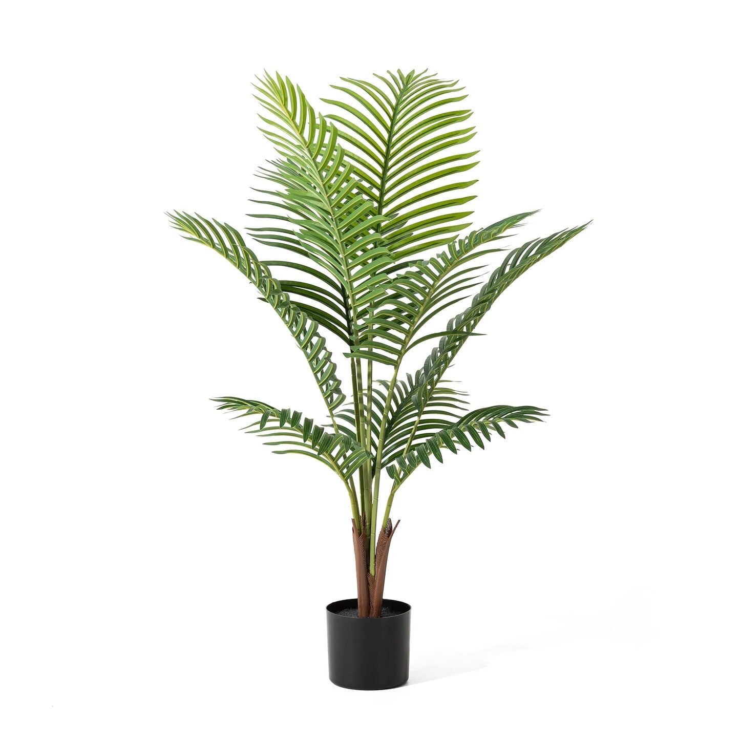 Glitzhome 43"H Real Touch Areca Palm Artificial Fronds Tree in Pot - 19.75"D x 43.25"H
